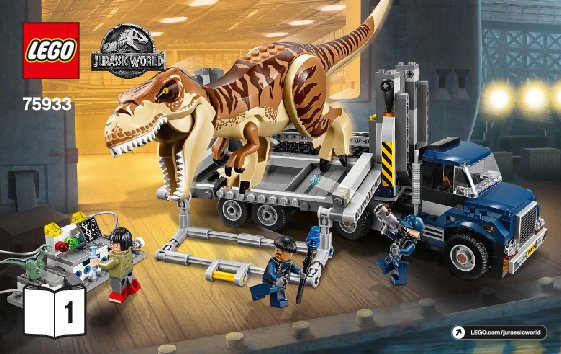 Notice / Instructions de Montage - LEGO - 75933 - T. rex Transport: Page 1