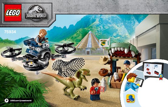 Notice / Instructions de Montage - LEGO - 75934 - Dilophosaurus on the Loose: Page 1