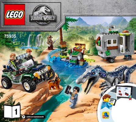 Notice / Instructions de Montage - LEGO - 75935 - Baryonyx Face-Off: The Treasure Hunt: Page 1