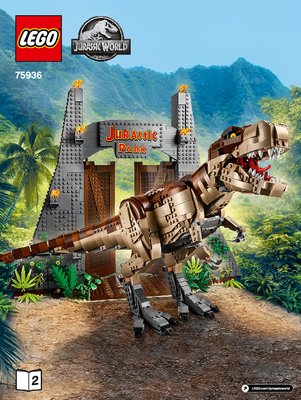 Notice / Instructions de Montage - LEGO - 75936 - Jurassic Park: T. rex Rampage: Page 1