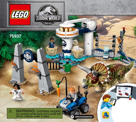 Notice / Instructions de Montage - LEGO - 75937 - Triceratops Rampage: Page 1