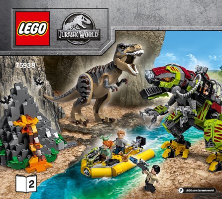 Notice / Instructions de Montage - LEGO - 75938 - T. rex vs Dino-Mech Battle: Page 1