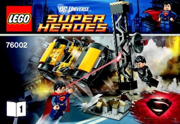 Notice / Instructions de Montage - LEGO - DC Comics Super Heroes - 76002 - Superman™ : le combat à Metropolis: Page 1