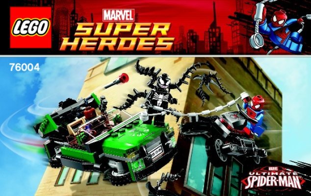 Notice / Instructions de Montage - LEGO - Marvel Super Heroes - 76004 - Spider-Man™ : La poursuite en moto-araignée: Page 1