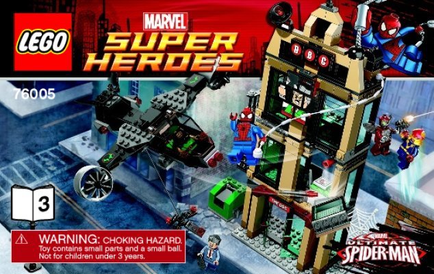 Notice / Instructions de Montage - LEGO - Marvel Super Heroes - 76005 - Spider-Man™ : L'attaque du Daily Bugle: Page 1