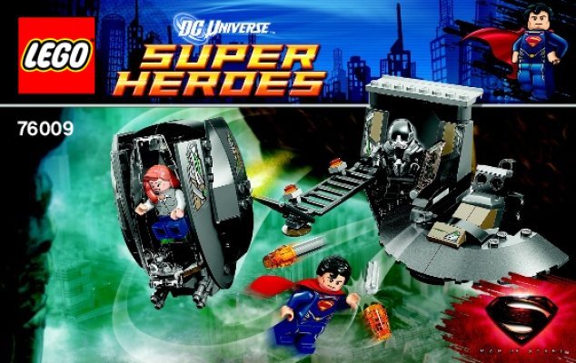 Notice / Instructions de Montage - LEGO - DC Comics Super Heroes - 76009 - Superman™: l'évasion de Black Zero: Page 1