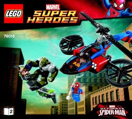 Notice / Instructions de Montage - LEGO - Marvel Super Heroes - 76016 - Le sauvetage en Spider-Hélicoptère: Page 1