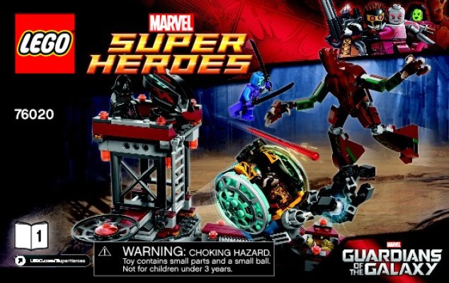 Notice / Instructions de Montage - LEGO - Marvel Super Heroes - 76020 - La mission d'évasion: Page 1