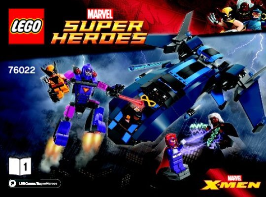 Notice / Instructions de Montage - LEGO - Marvel Super Heroes - 76022 - X-men™ contre les Sentinelles™: Page 1