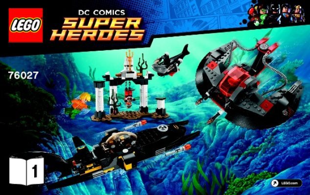 Notice / Instructions de Montage - LEGO - DC Comics Super Heroes - 76027 - L'attaque des profondeurs de Black Manta: Page 1