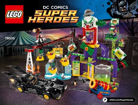 Notice / Instructions de Montage - LEGO - DC Comics Super Heroes - 76035 - Jokerland: Page 1