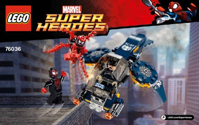 Notice / Instructions de Montage - LEGO - Marvel Super Heroes - 76036 - L'attaque aérienne de Carnage contre le SHIELD: Page 1