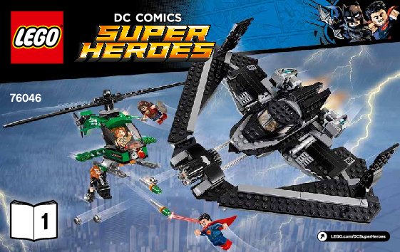 Notice / Instructions de Montage - LEGO - DC Comics Super Heroes - 76046 - Les Héros de la Justice : la bataille dans le ciel: Page 1