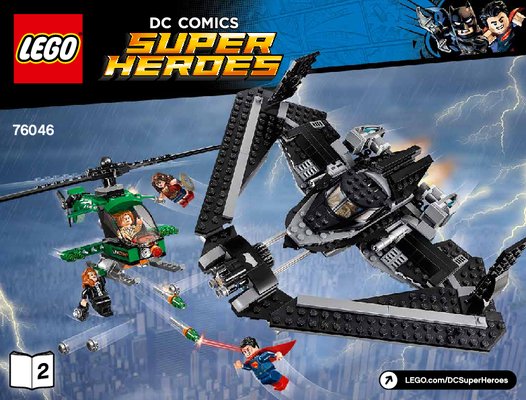 Notice / Instructions de Montage - LEGO - DC Comics Super Heroes - 76046 - Les Héros de la Justice : la bataille dans le ciel: Page 1