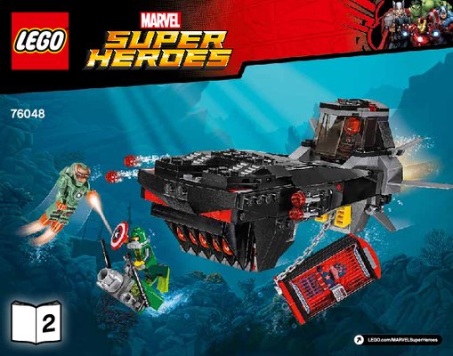 Notice / Instructions de Montage - LEGO - Marvel Super Heroes - 76048 - L'attaque en sous-marin d'Iron Skull: Page 1