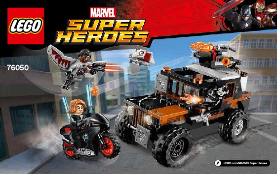 Notice / Instructions de Montage - LEGO - Marvel Super Heroes - 76050 - L'attaque toxique de Crossbones: Page 1