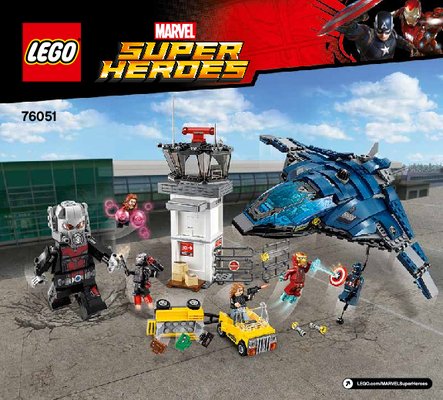 Notice / Instructions de Montage - LEGO - Marvel Super Heroes - 76051 - La bataille de l'aéroport: Page 1