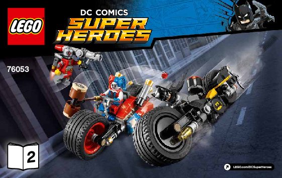 Notice / Instructions de Montage - LEGO - DC Comics Super Heroes - 76053 - Batman™ : La poursuite à Gotham City: Page 1