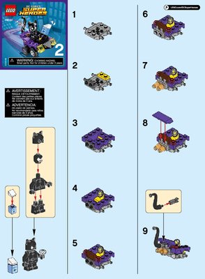 Notice / Instructions de Montage - LEGO - DC Comics Super Heroes - 76061 - Mighty Micros : Batman™ contre Catwoman™: Page 1