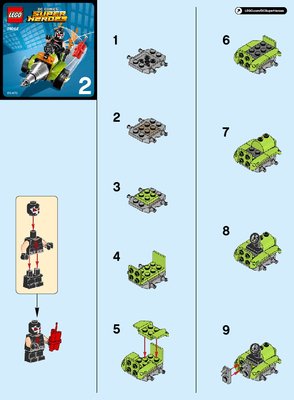 Notice / Instructions de Montage - LEGO - DC Comics Super Heroes - 76062 - Mighty Micros: Robin™ contre Bane™: Page 1