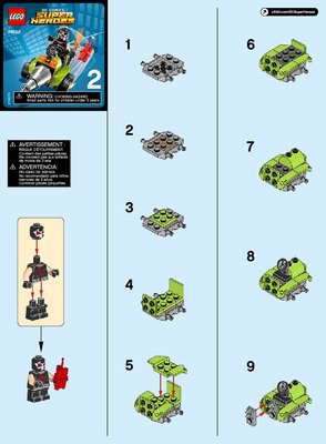 Notice / Instructions de Montage - LEGO - DC Comics Super Heroes - 76062 - Mighty Micros: Robin™ contre Bane™: Page 1