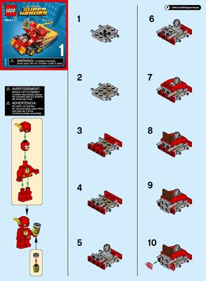 Notice / Instructions de Montage - LEGO - DC Comics Super Heroes - 76063 - Mighty Micros : Flash™ contre Captain Cold™: Page 1