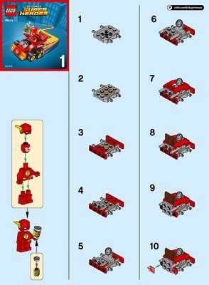 Notice / Instructions de Montage - LEGO - DC Comics Super Heroes - 76063 - Mighty Micros : Flash™ contre Captain Cold™: Page 1