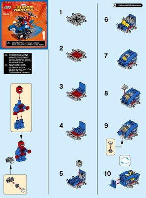 Notice / Instructions de Montage - LEGO - Marvel Super Heroes - 76064 - Mighty Micros: Spider-Man contre le Bouffon Vert: Page 1