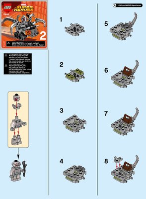 Notice / Instructions de Montage - LEGO - Marvel Super Heroes - 76066 - Mighty Micros : Hulk contre Ultron.: Page 1