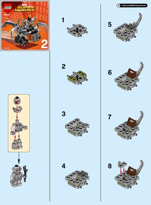 Notice / Instructions de Montage - LEGO - Marvel Super Heroes - 76066 - Mighty Micros : Hulk contre Ultron.: Page 1