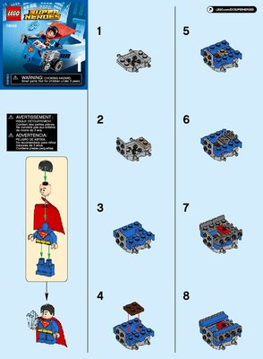 Notice / Instructions de Montage - LEGO - DC Comics Super Heroes - 76068 - Mighty Micros : Superman™ contre Bizarro™: Page 1