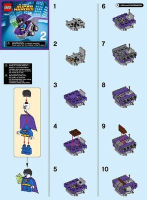 Notice / Instructions de Montage - LEGO - DC Comics Super Heroes - 76068 - Mighty Micros : Superman™ contre Bizarro™: Page 1