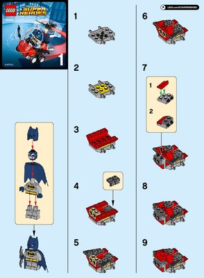 Notice / Instructions de Montage - LEGO - DC Comics Super Heroes - 76069 - Mighty Micros : Batman™ contre Killer Moth™: Page 1