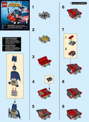 Notice / Instructions de Montage - LEGO - DC Comics Super Heroes - 76069 - Mighty Micros : Batman™ contre Killer Moth™: Page 1