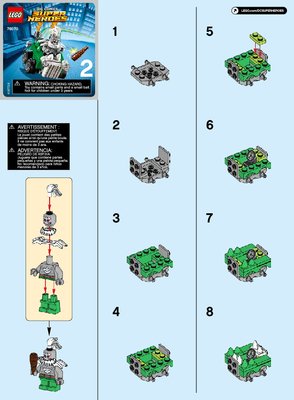 Notice / Instructions de Montage - LEGO - DC Comics Super Heroes - 76070 - Mighty Micros : Wonder Woman™ contre Doomsday™: Page 1