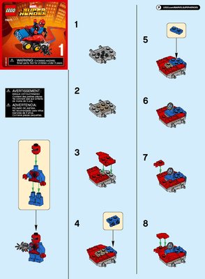 Notice / Instructions de Montage - LEGO - Marvel Super Heroes - 76071 - Mighty Micros : Spider-Man contre Scorpion: Page 1