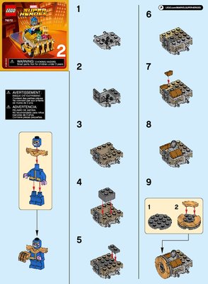 Notice / Instructions de Montage - LEGO - Marvel Super Heroes - 76072 - Mighty Micros : Iron Man contre Thanos: Page 1