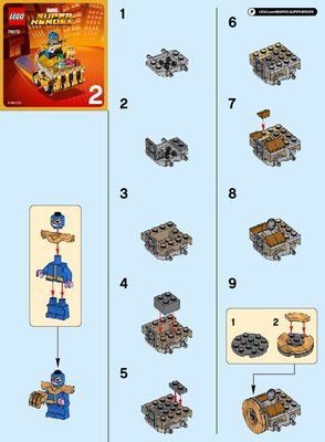 Notice / Instructions de Montage - LEGO - Marvel Super Heroes - 76072 - Mighty Micros : Iron Man contre Thanos: Page 1