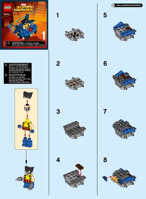 Notice / Instructions de Montage - LEGO - Marvel Super Heroes - 76073 - Mighty Micros : Wolverine contre Magneto: Page 1