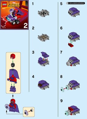 Notice / Instructions de Montage - LEGO - Marvel Super Heroes - 76073 - Mighty Micros : Wolverine contre Magneto: Page 1