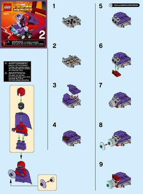 Notice / Instructions de Montage - LEGO - Marvel Super Heroes - 76073 - Mighty Micros : Wolverine contre Magneto: Page 1