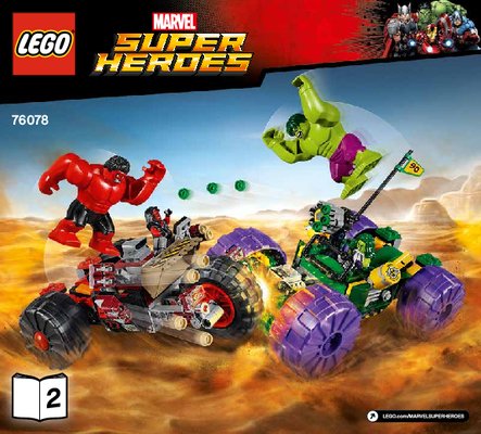 Notice / Instructions de Montage - LEGO - Marvel Super Heroes - 76078 - Hulk contre Hulk Rouge: Page 1