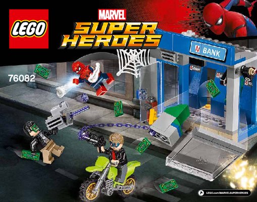 Notice / Instructions de Montage - LEGO - Marvel Super Heroes - 76082 - Le braquage de banque: Page 1