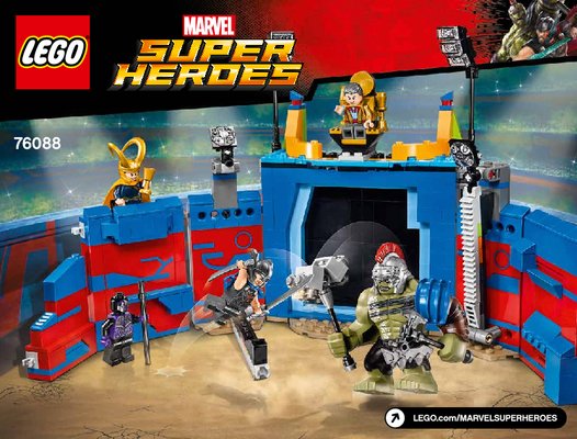 Notice / Instructions de Montage - LEGO - Marvel Super Heroes - 76088 - Thor contre Hulk : le combat dans l'arène: Page 1