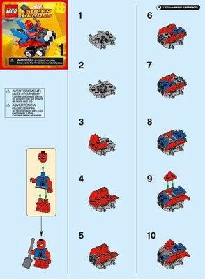 Notice / Instructions de Montage - LEGO - 76089 - Mighty Micros: Scarlet Spider vs. Sandma: Page 1