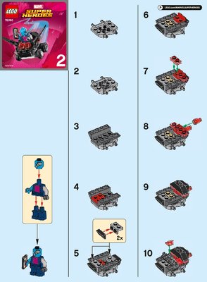 Notice / Instructions de Montage - LEGO - 76090 - Mighty Micros: Star-Lord vs. Nebula: Page 1