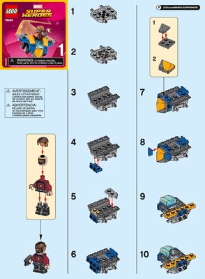 Notice / Instructions de Montage - LEGO - 76090 - Mighty Micros: Star-Lord vs. Nebula: Page 1