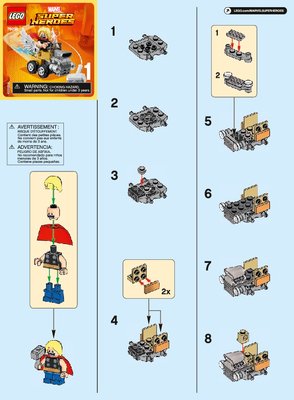 Notice / Instructions de Montage - LEGO - 76091 - Mighty Micros: Thor vs. Loki: Page 1