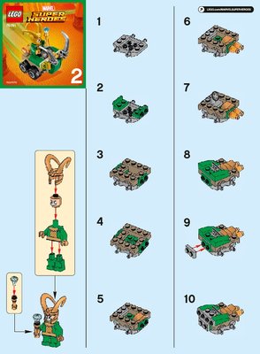 Notice / Instructions de Montage - LEGO - 76091 - Mighty Micros: Thor vs. Loki: Page 1