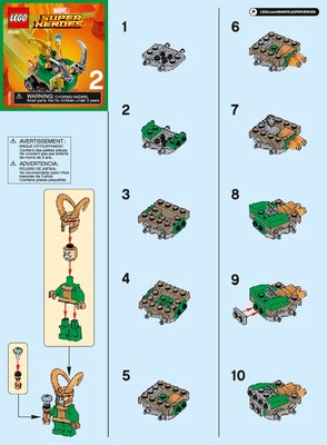 Notice / Instructions de Montage - LEGO - 76091 - Mighty Micros: Thor vs. Loki: Page 1